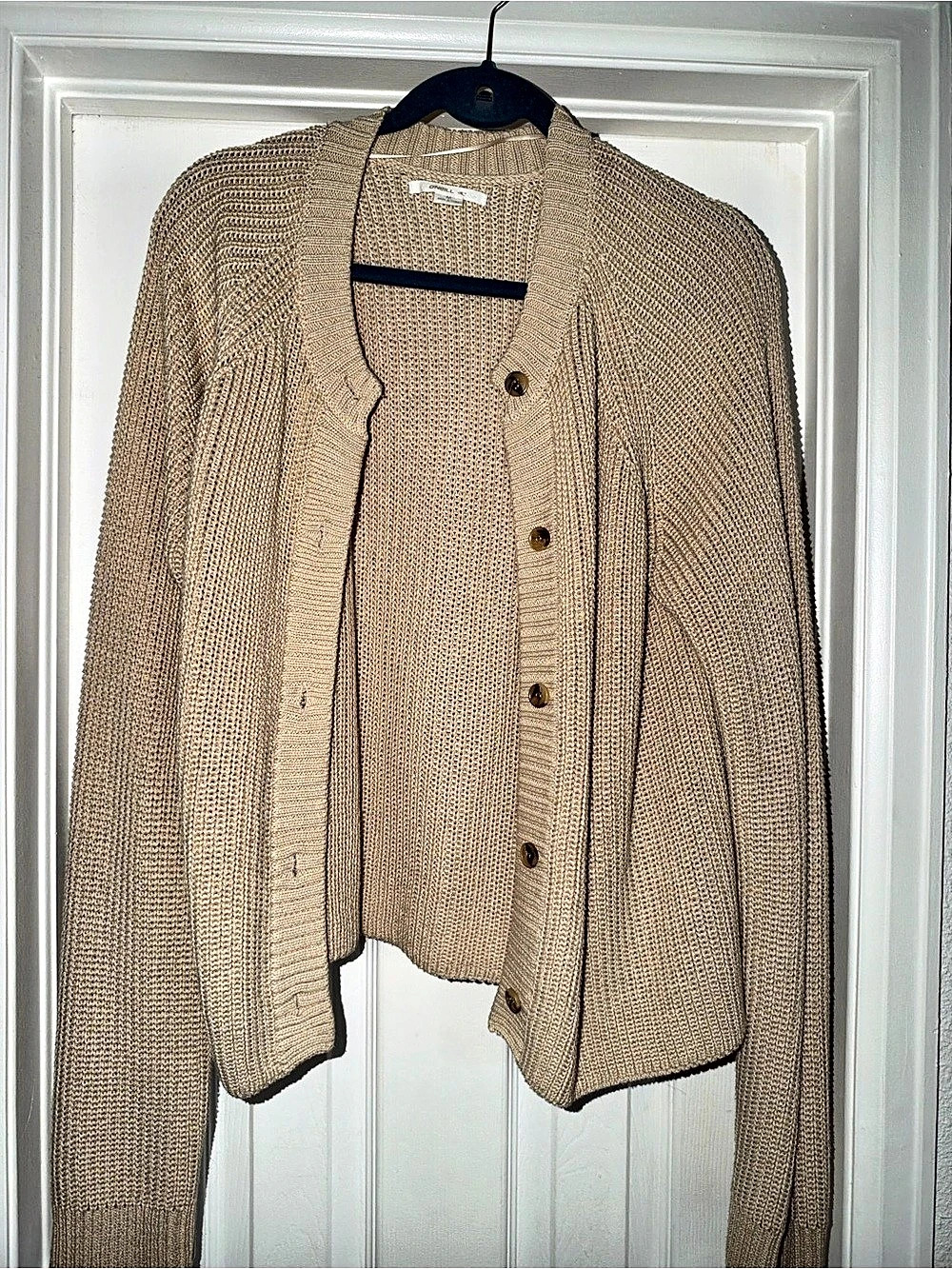 O'Neill Knit Button-Front Cardigan in Brown Size Medium